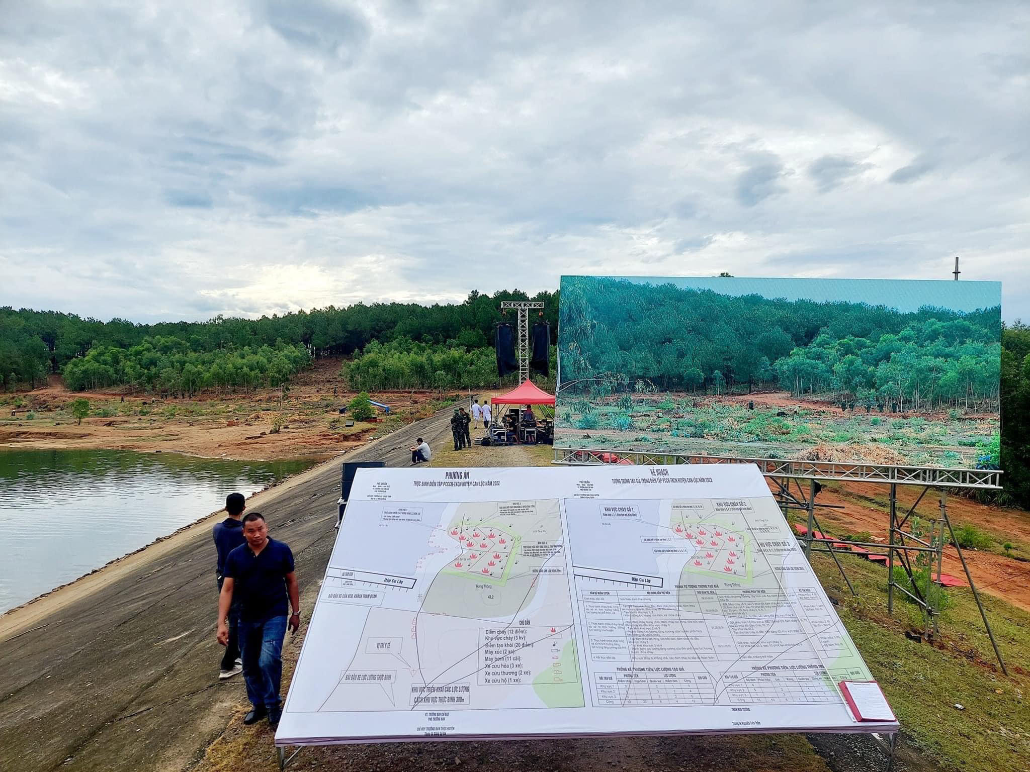 Màn hình led diễn tập cứu hỏa